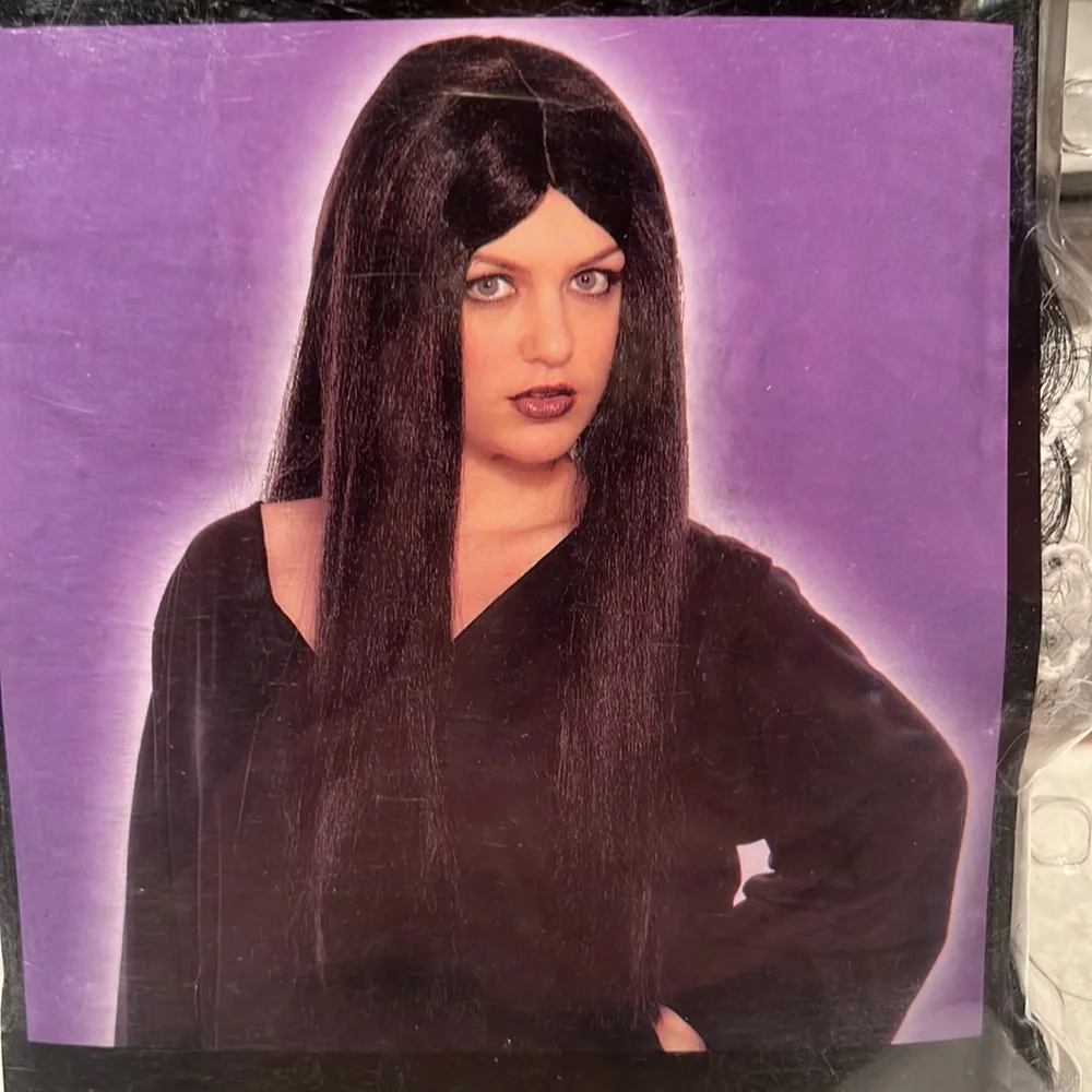 New Long Black Halloween Wig